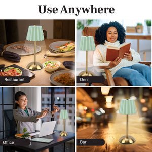 Bell + Howell By Design Rechargeable Scalloped Table Lamp