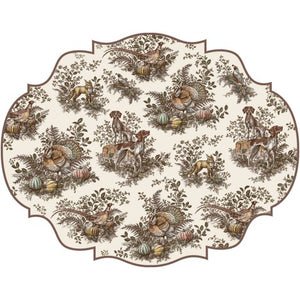Die Cut Harvest Toile Frame Placemats