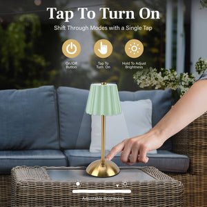 Bell + Howell By Design Rechargeable Scalloped Table Lamp